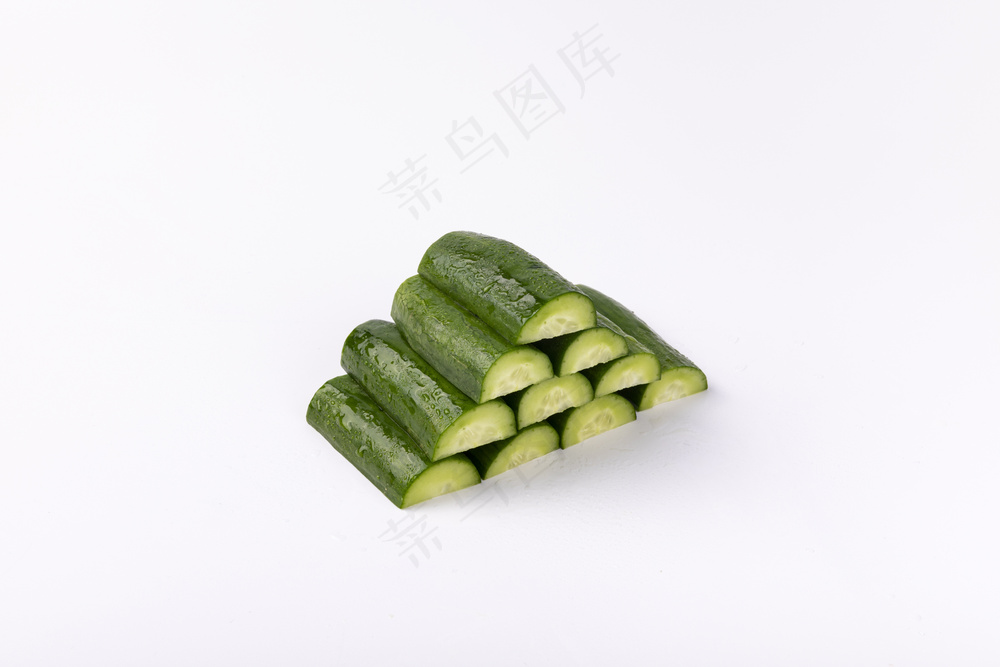 切片小黄瓜食材背景