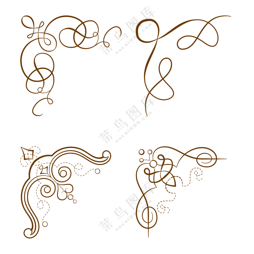 花纹边角框 (4)