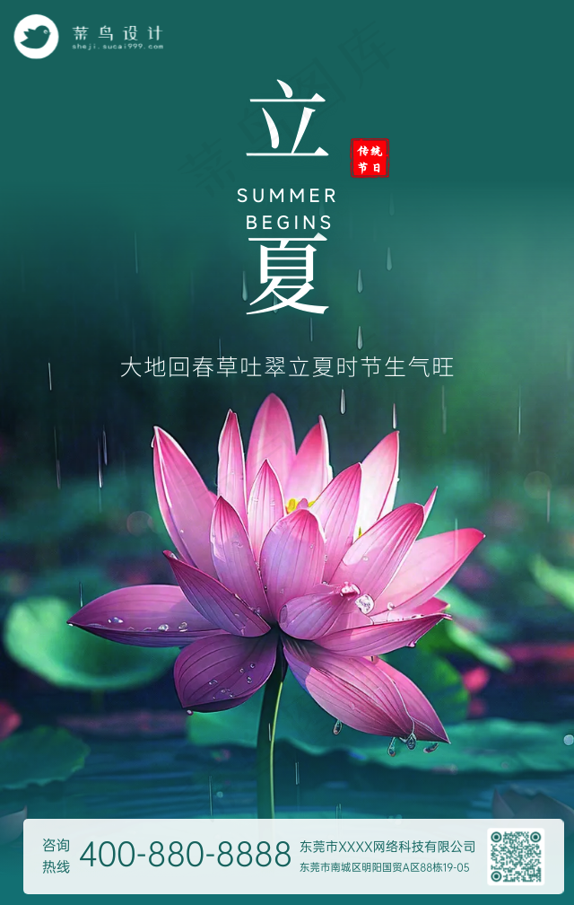 立夏手机海报