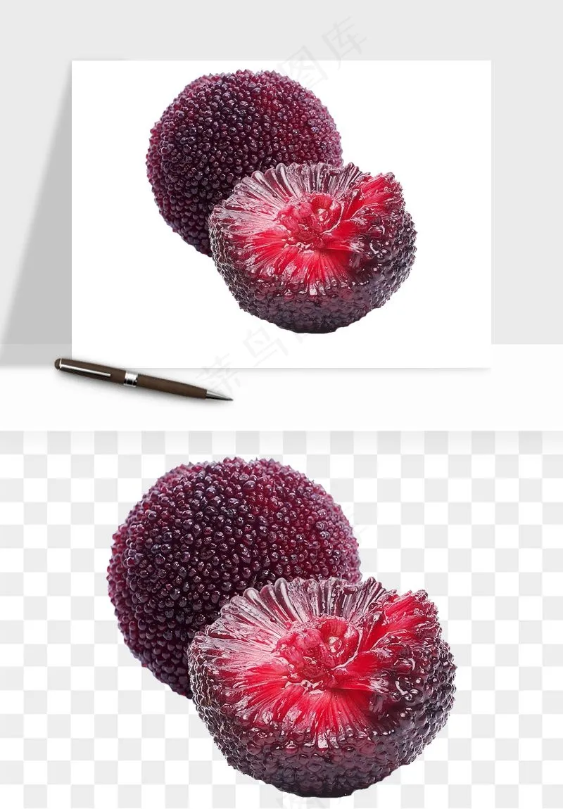 杨梅采摘水果png免抠