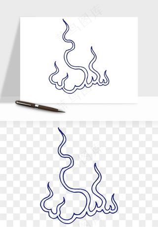 青花瓷花纹花卉图案png免抠