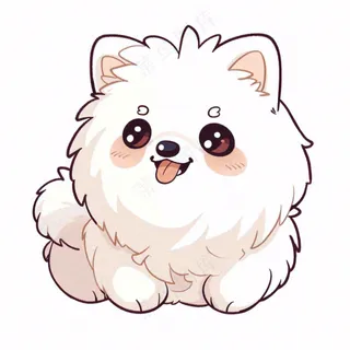 小狗宠物动物卡通插画免抠