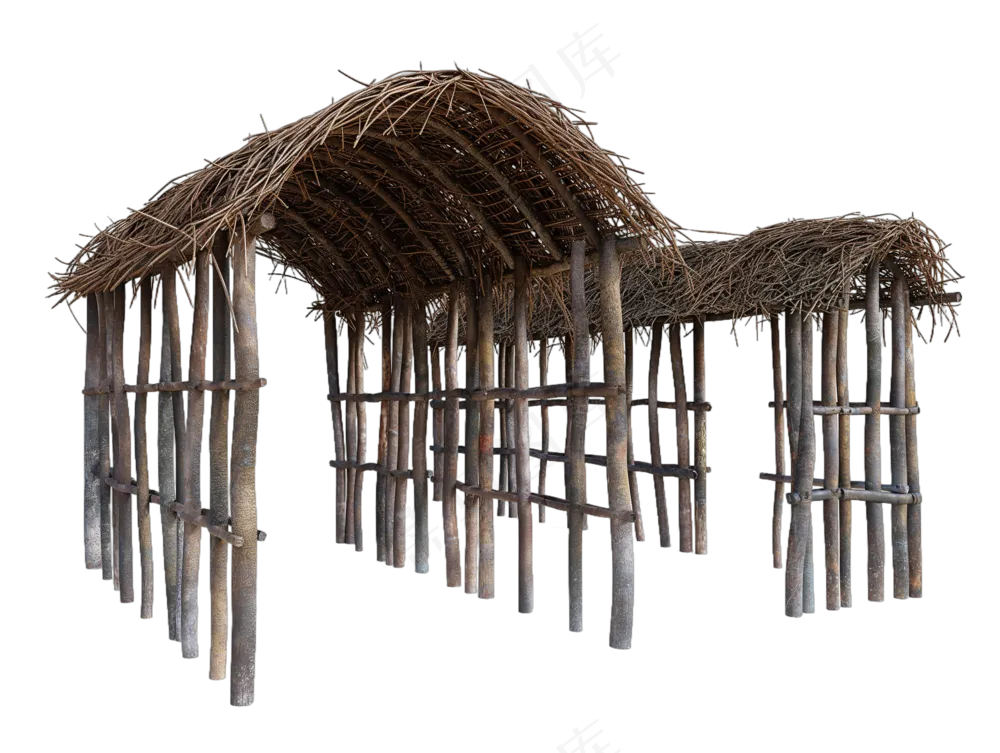 png免抠古代木构临时建筑