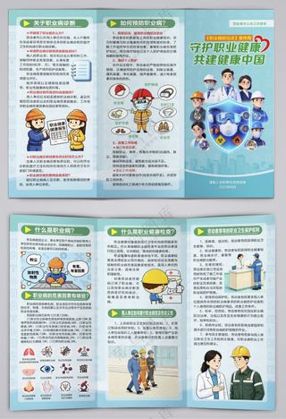 一图读懂什么是职业病防治三折页
