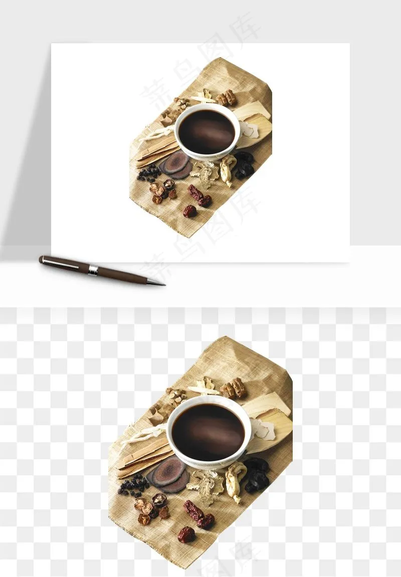 中药养生药材png免抠