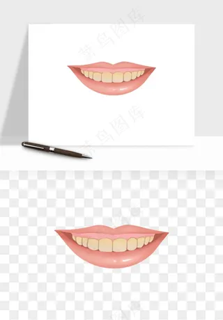 手绘牙齿矫正拔牙png免抠