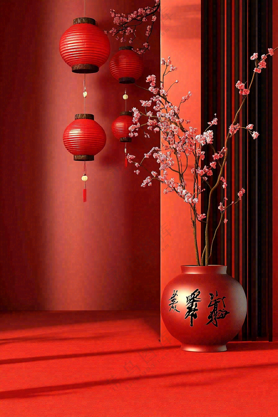 年货节促销电商背景
