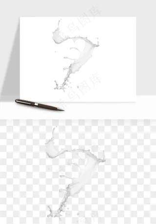 飞溅的牛奶牛奶杯元素png免抠