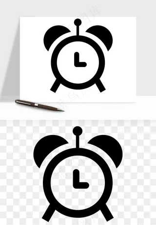 卡通手绘闹钟钟表png免抠