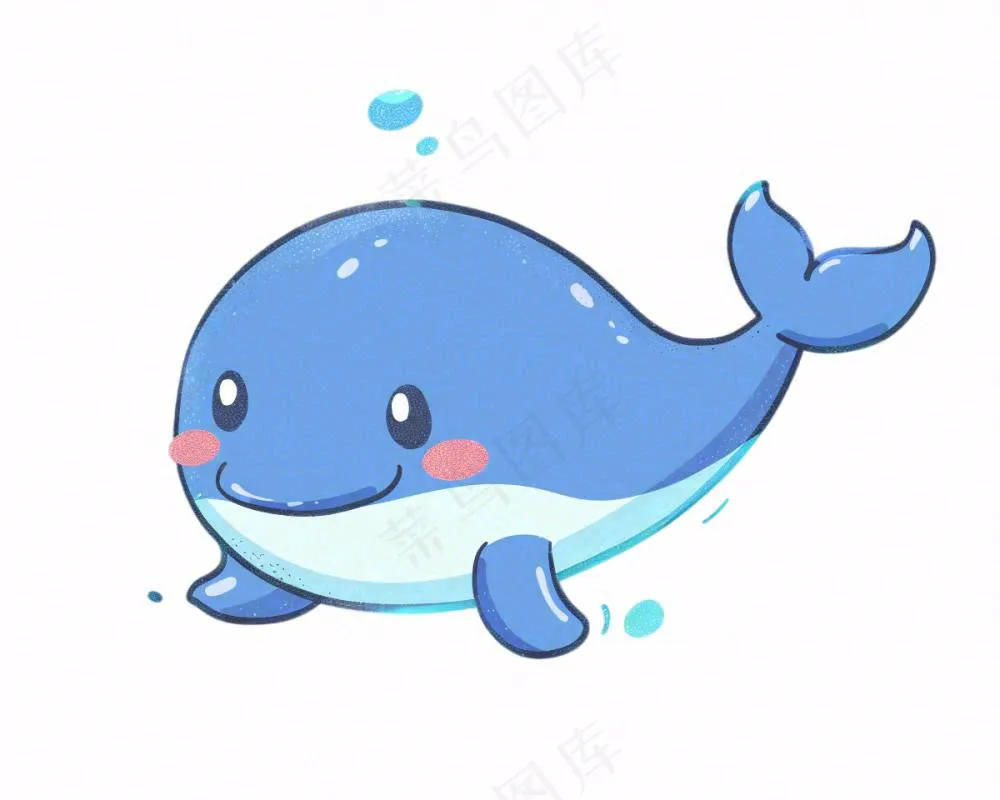 海豚海洋生物动物卡通插画免抠