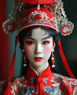 剧状元女_红色汉服_黑色状元帽子_高清写实