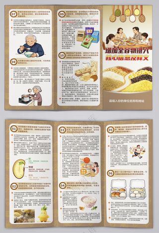 增加全谷物摄入核心信息三折页