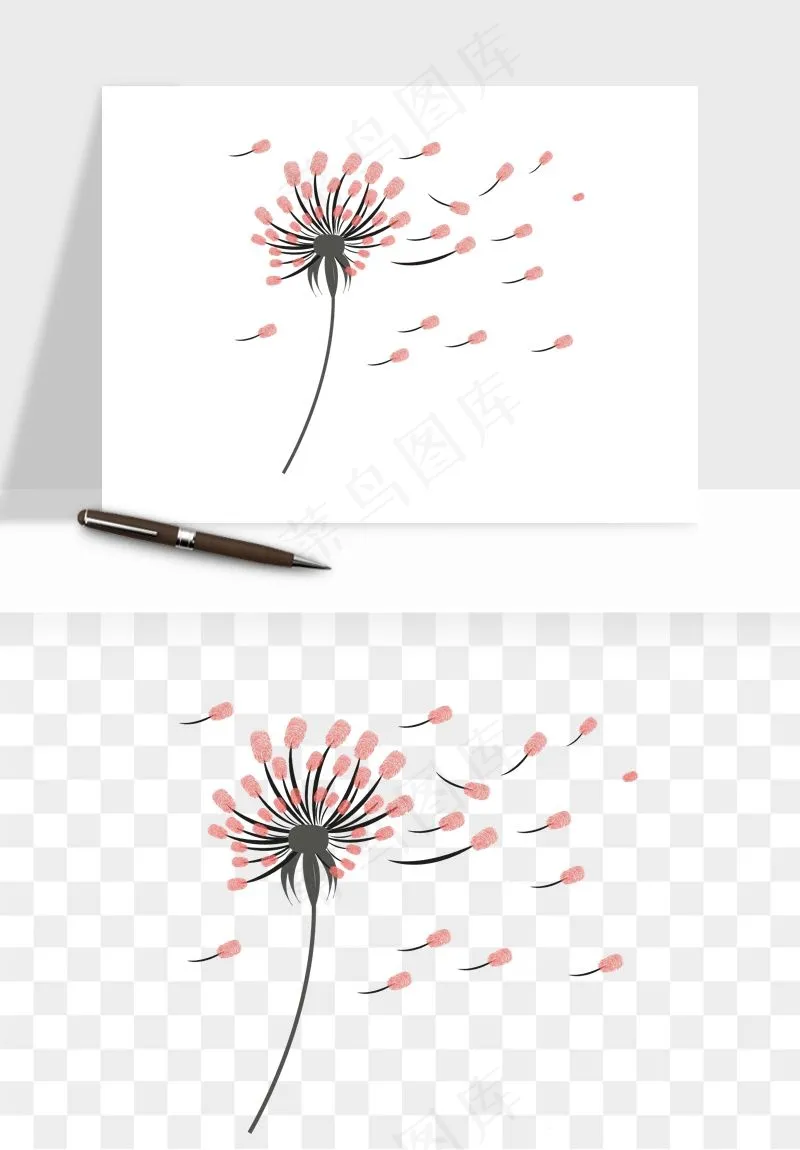 唯美蒲公英种子png免抠