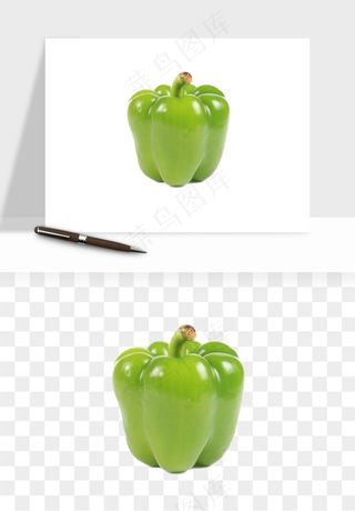 青圆椒蔬菜png免抠
