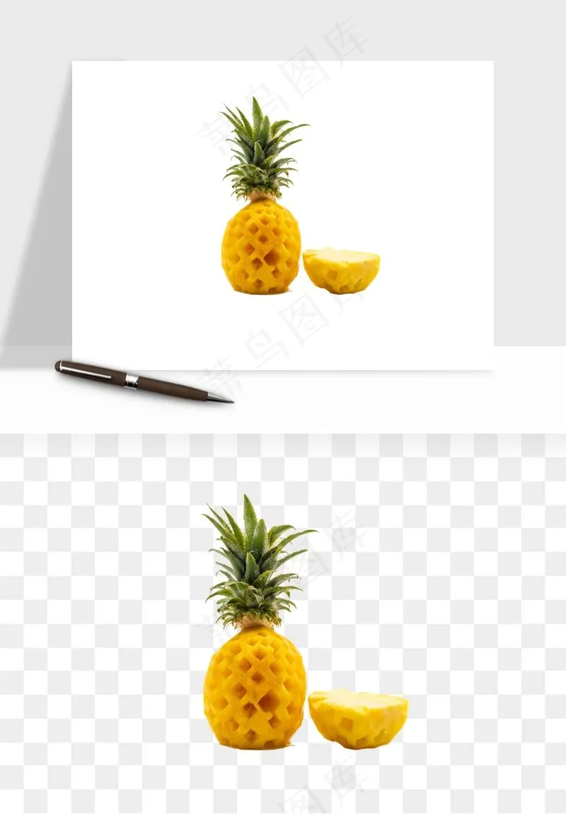 菠萝水果png免抠