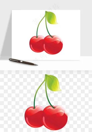 樱桃车厘子水果png免抠