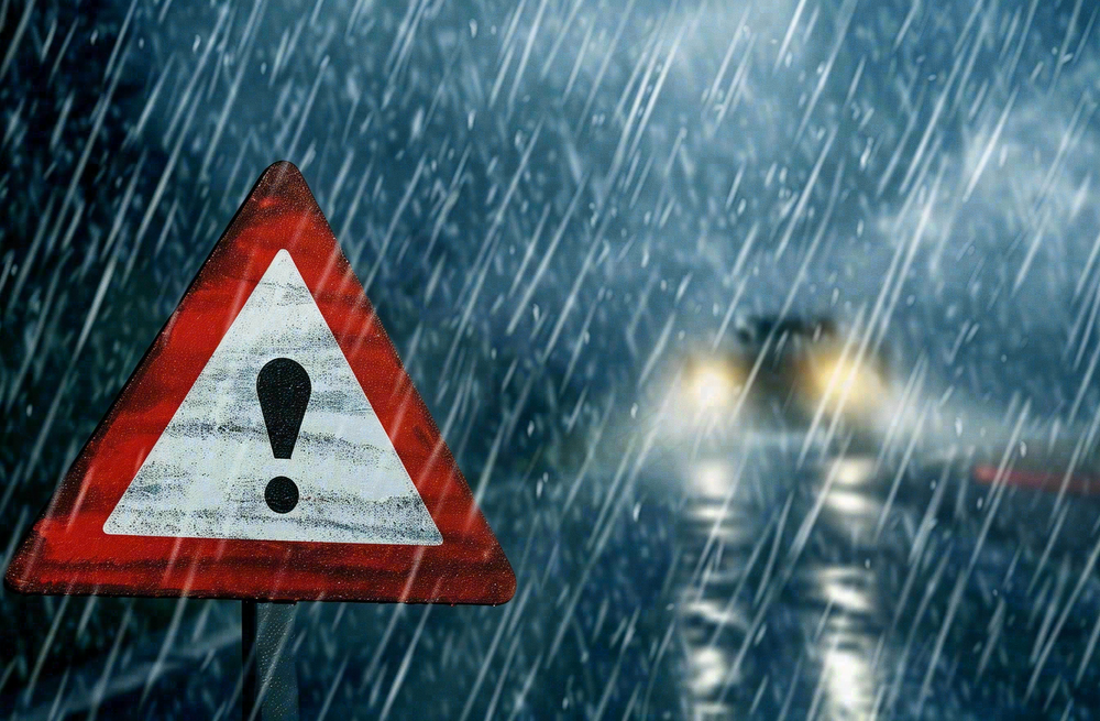 暴雨天气预警摄影图