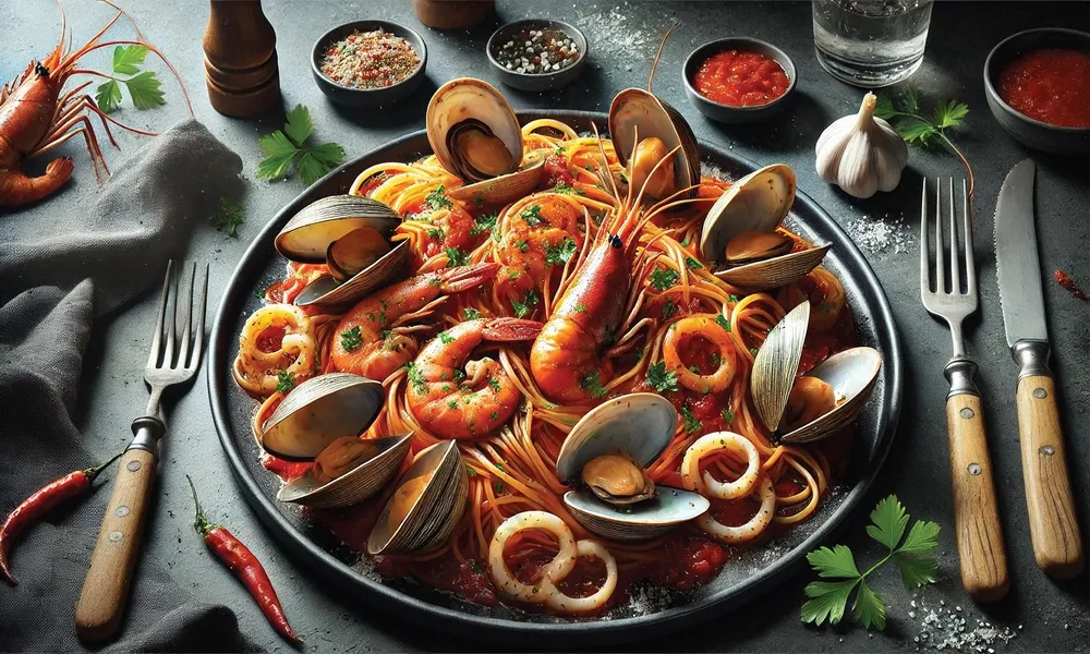 餐桌上的海鲜大餐