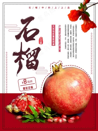 水果石榴海报设计