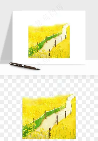 油菜花田png免抠