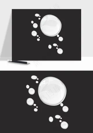 雨水雨滴水珠下雨元素png免抠