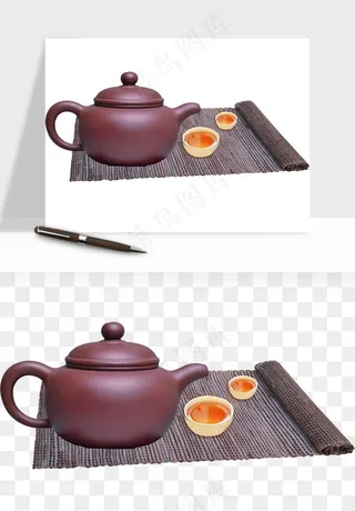 中国风茶壶茶几png免抠图