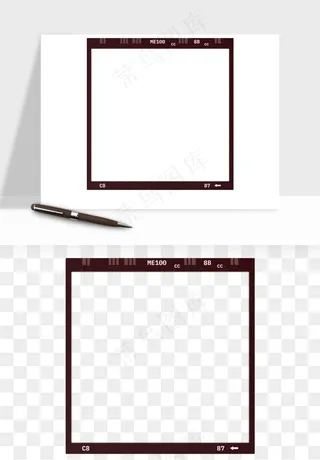 电影黑胶胶片元素png免抠