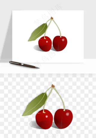 樱桃车厘子水果png免抠