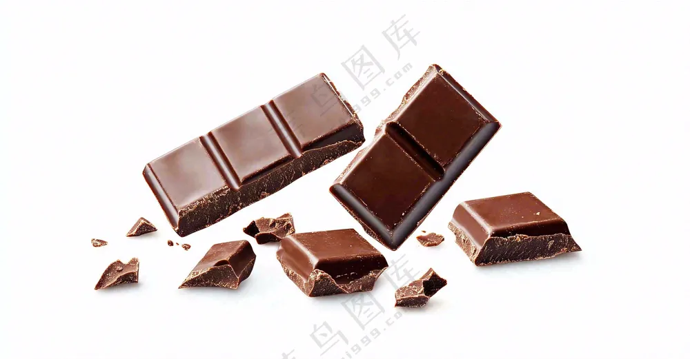 黑巧巧克力美味美食摄影图
