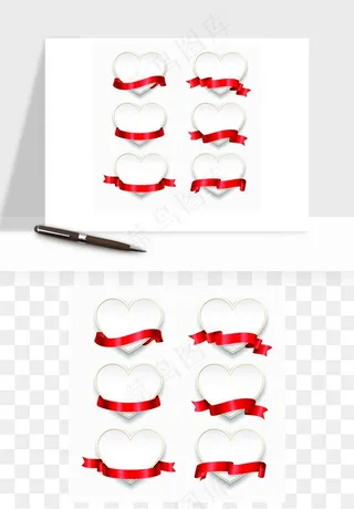 蝴蝶结丝带彩带矢量png免抠