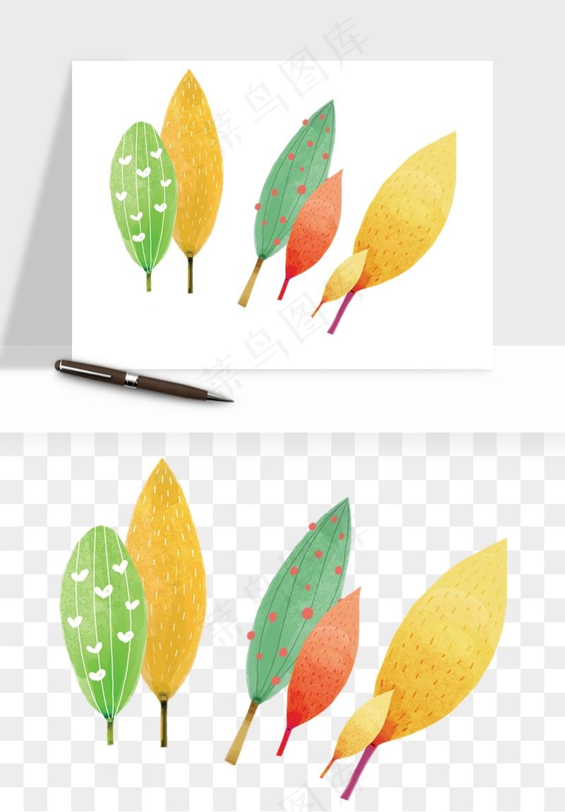 植物花卉边框装饰png免抠