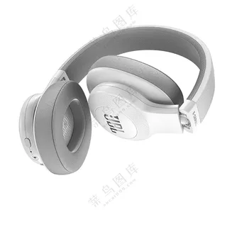 纯白色头戴式耳机样机