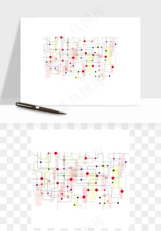 科技电路板线路矢量png免抠