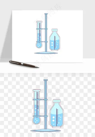 卡通化学实验设备器材png免抠图