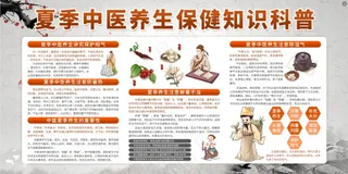 夏季中医养生保健知识科普宣传展板