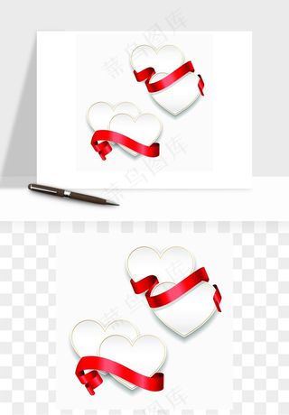 蝴蝶结丝带彩带矢量png免抠