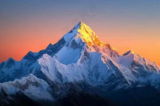 高原高山雪山风光风景摄影图