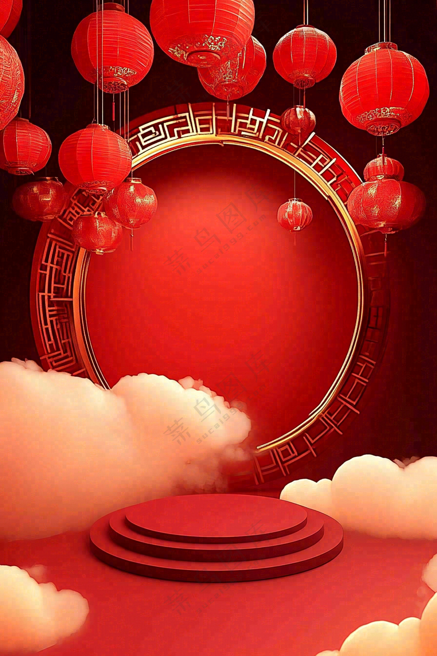 年货节促销电商背景