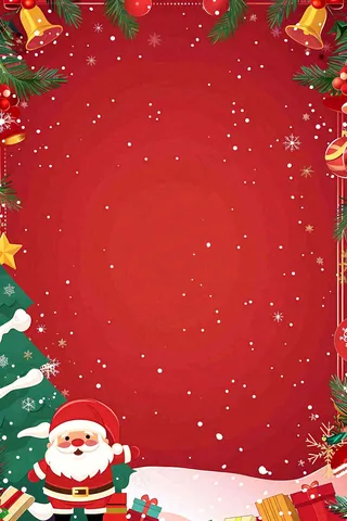 圣诞节卡通插画背景