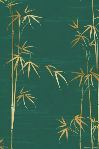 端午佳节竹子插画中国风绿色清雅静背景