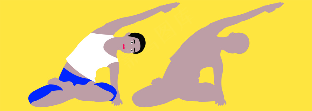 瑜伽体式 盘坐伸展式