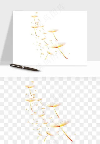 唯美蒲公英种子png免抠