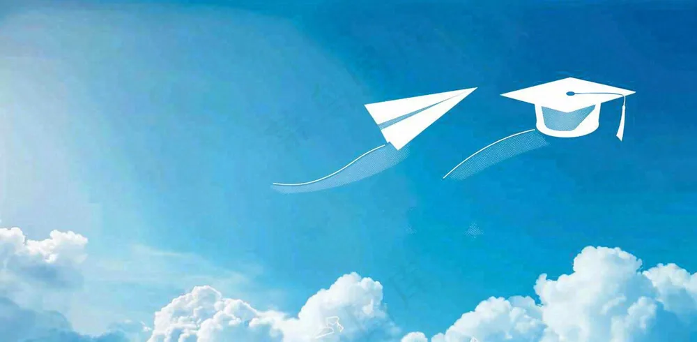 学生毕业季考试青春插画背景