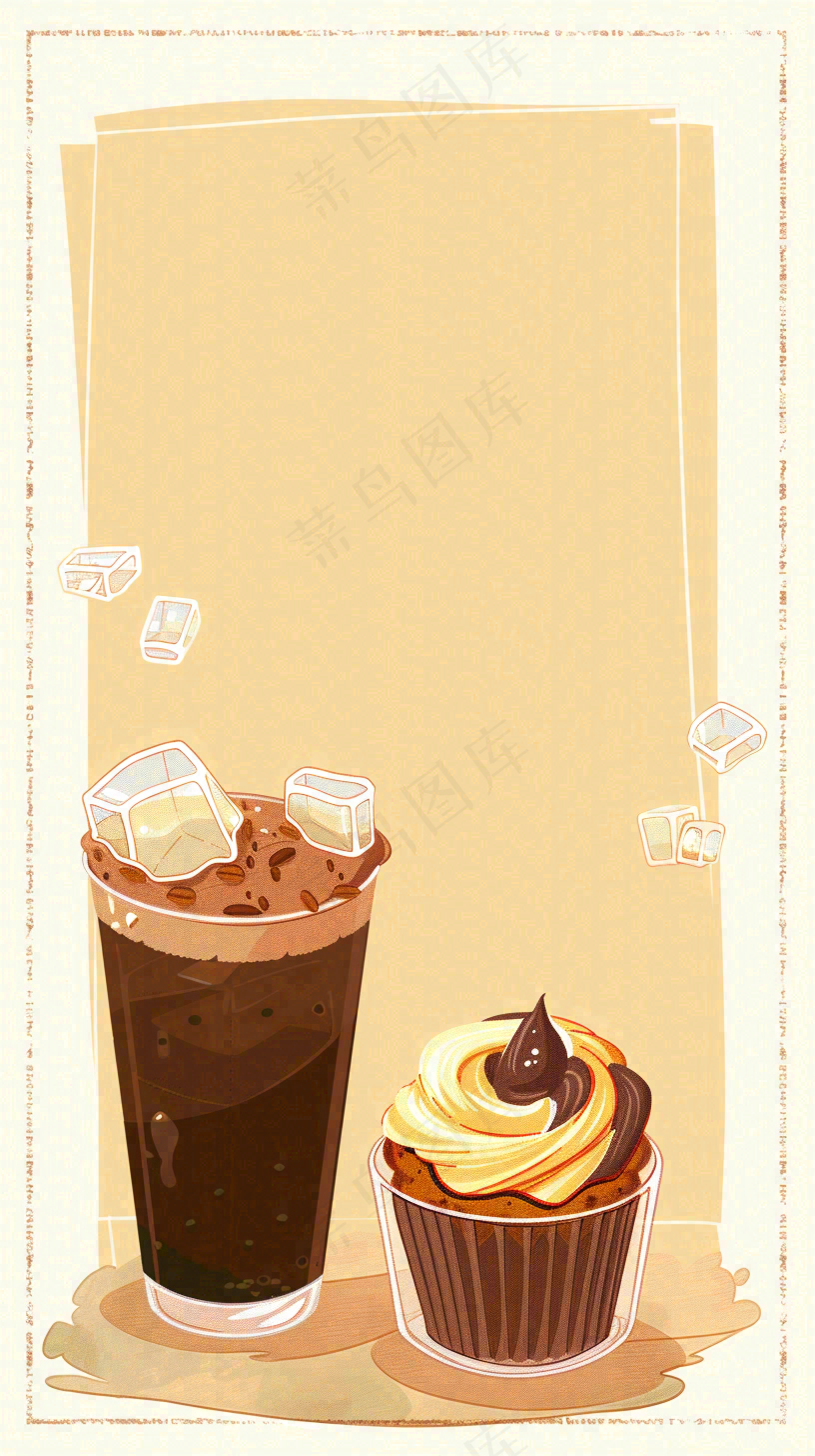 夏日饮品饮料清凉背景