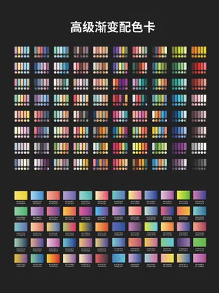 1、高级渐变色卡