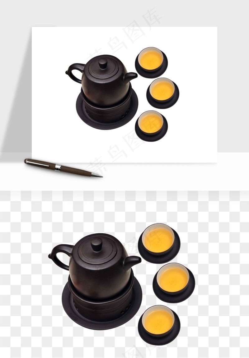 中国风茶壶茶几png免抠图