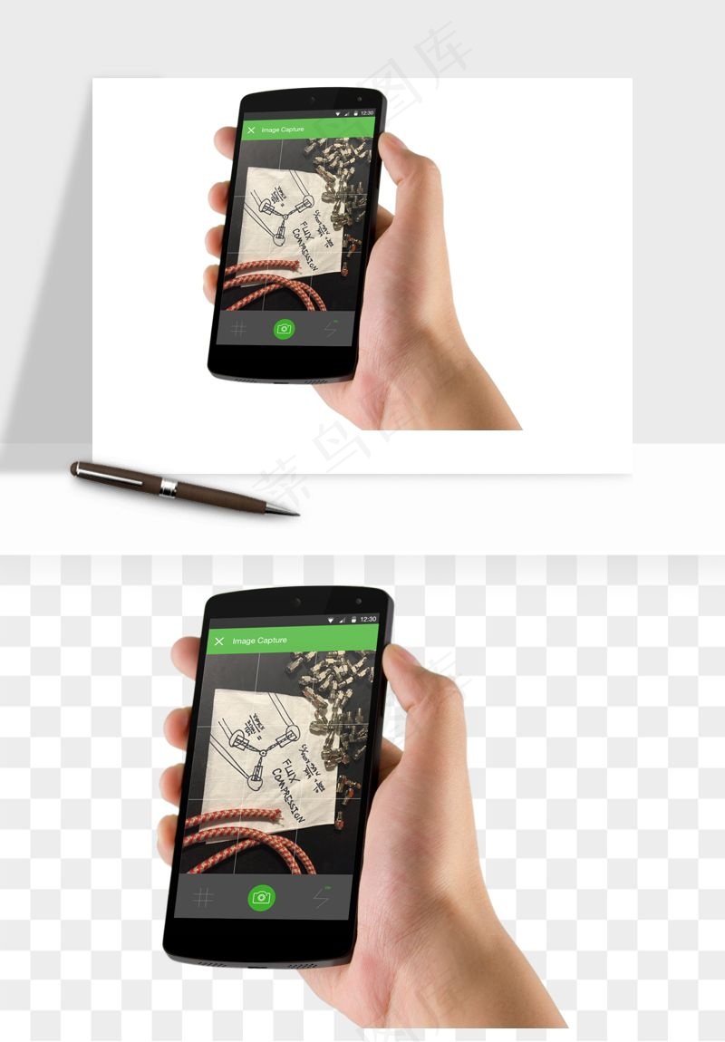 手拿手机素材png免抠