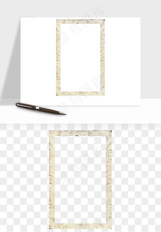 复古花卉相框欧式png免抠