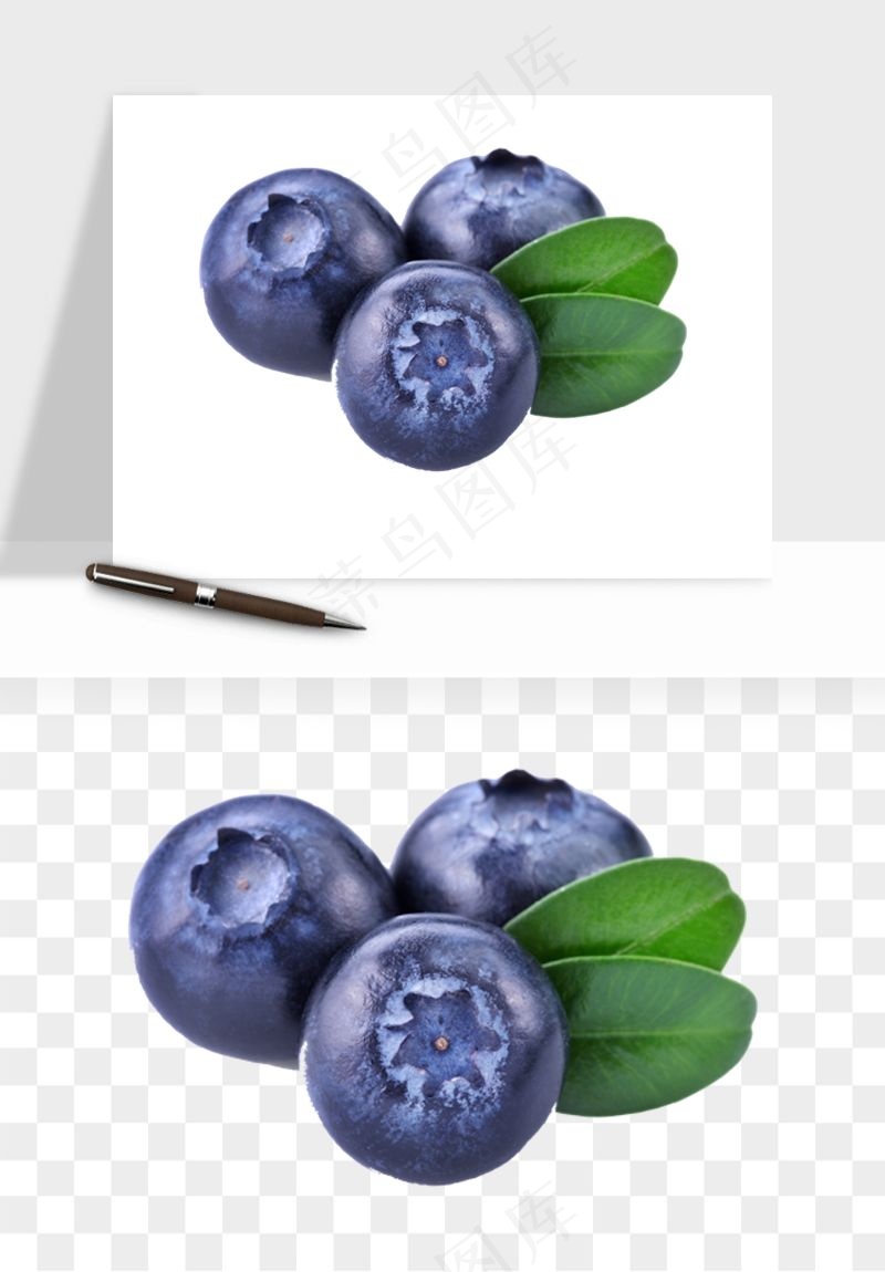 蓝莓水果png免抠