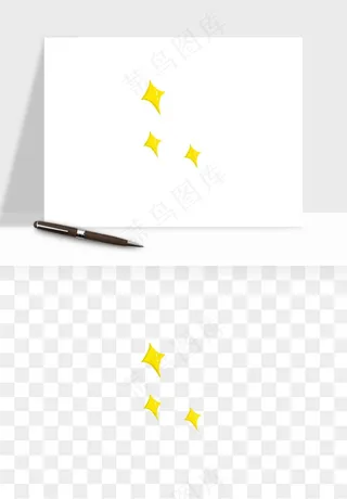 卡通小星星五角星闪光png免抠